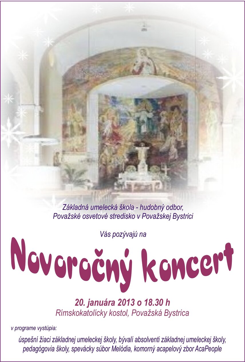 NOVOROČNÝ KONCERT  ZUŠ