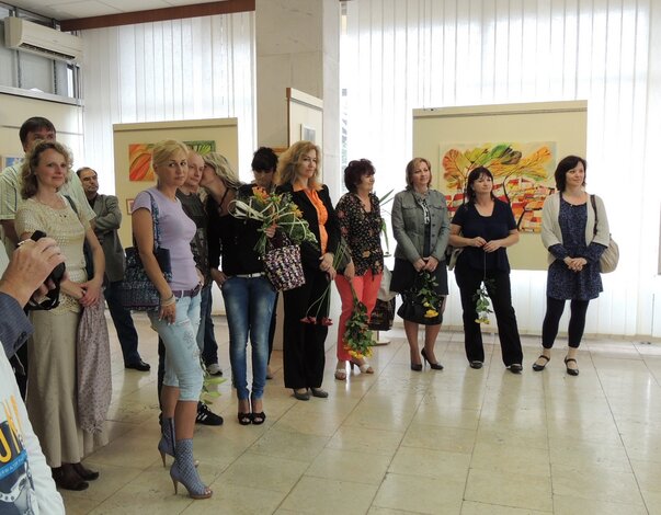 Štvorlístok- vernisáž výstavy členiek klubu výtvarníkov arte relax - Dscn1801