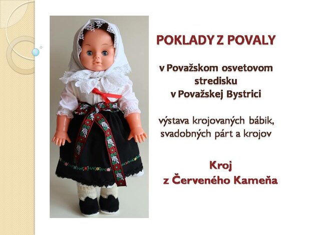 Kroj z červeného kameňa na výstave poklady z povaly - FSk Červeňan 2020 (1)