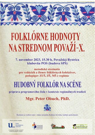 Metodické školenie  - folklórne hodnoty na strednom považí - x. - 1 PLAGAT Folklórne hodnoty 2023