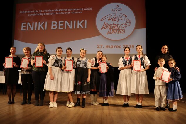 Morena, morena – výsledky regionálneho kola 30. ročníka celoštátnej postupovej súťaže a prehliadky detských folklórnych súborov eniki beniki - Eniki beniki reg morena pb mar 2025 68 zm