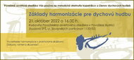 Základy harmonizácie pre dychovú hudbu - Pozvánka stretnutie DH okt2022
