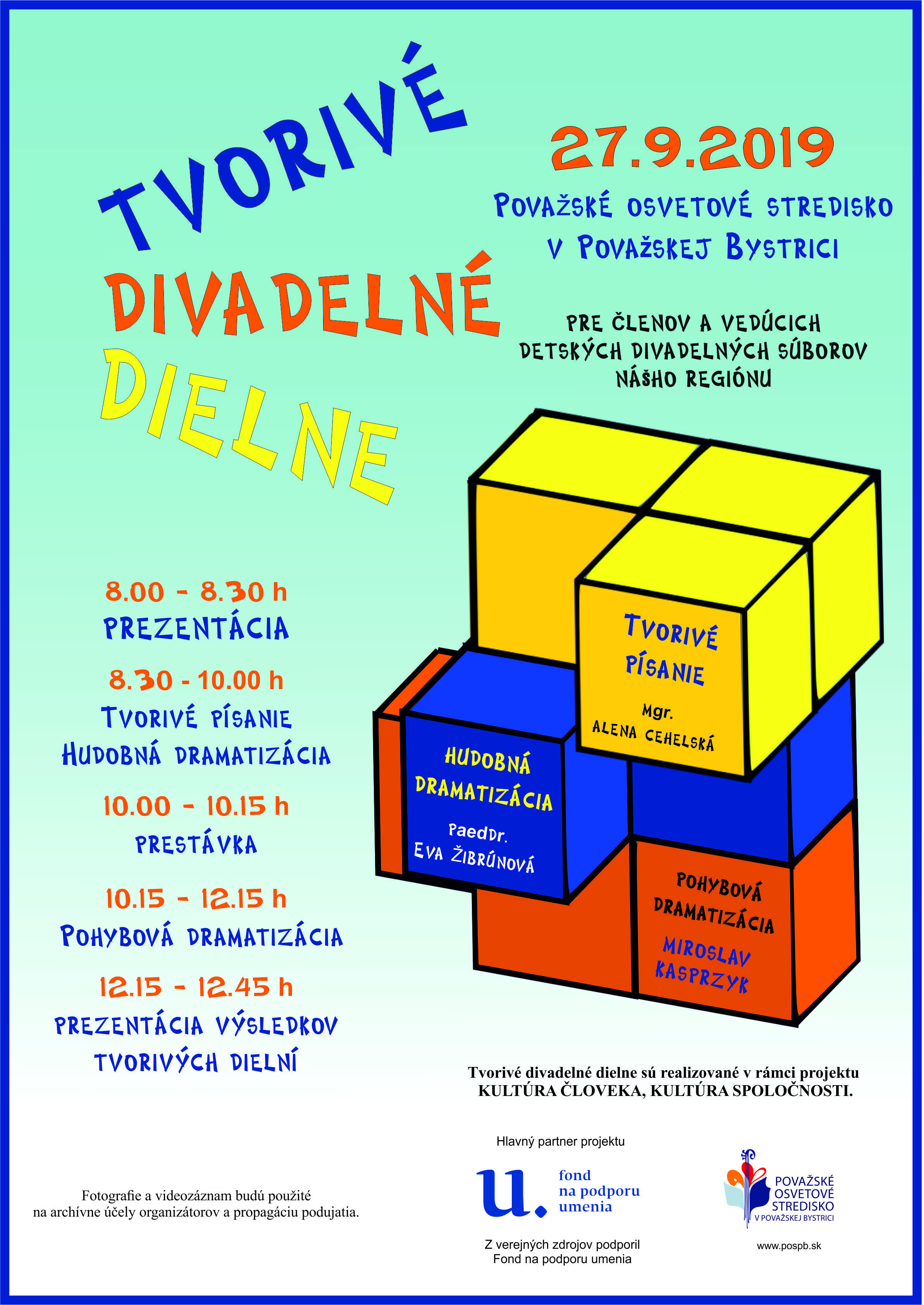 Tvorivé divadelné dielne - plagát